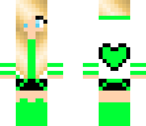 green heartie girl