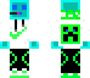 blue slime in hoodie