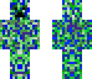 blue and green creeper