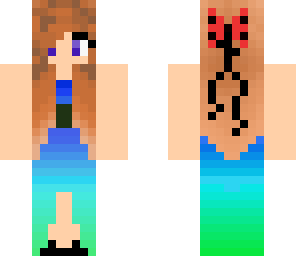 blue dress girl