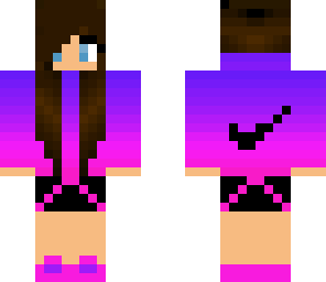 purple and pink nike girl