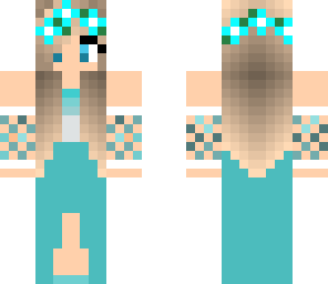 blue flower girl