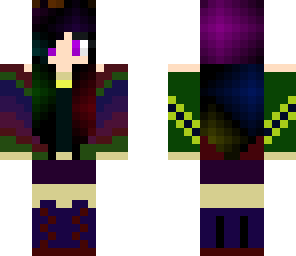dark colourful girl