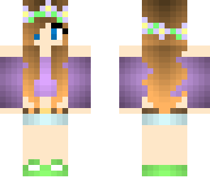 girly girl with a flower crown