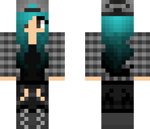 blue-haired tomboy girl