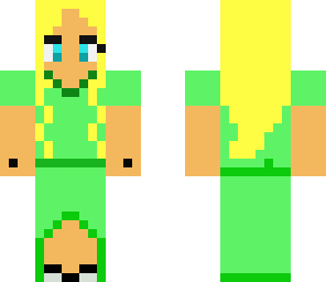 green dress
