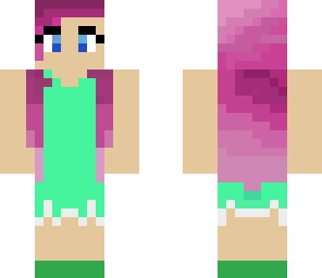 girl with pink hair