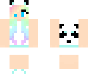 summer rainbow panda girl