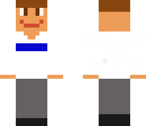 guy with white shirt and blue stripe