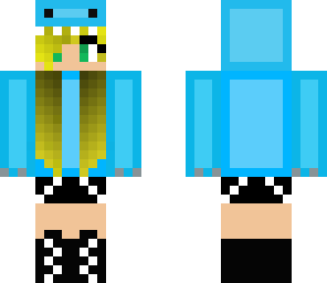 blue dino girl
