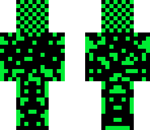 trippy green and black skin