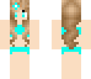 girl in blue bikini