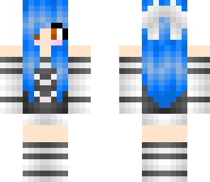 electric blue anime girl