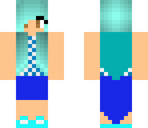 blue skirt girl