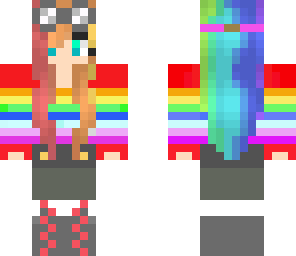 cool rainbow girl