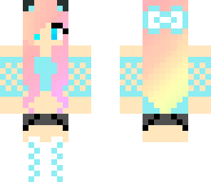cute rainbow hair girl