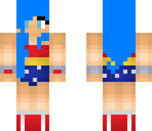 blue hair super woman