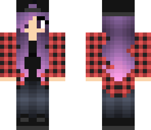 purple and pink hair with baseball cap