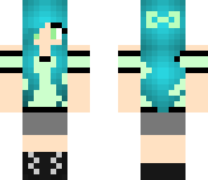 mint green girl