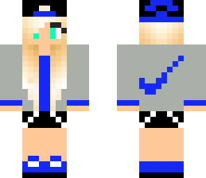 blue nike girl