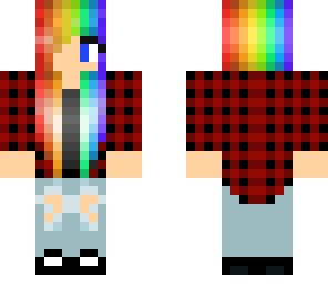 rainbow hair girl