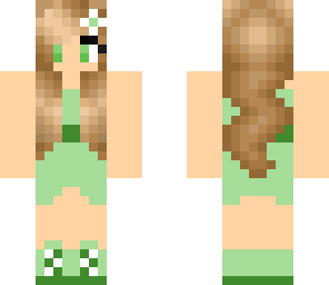 cute green girl
