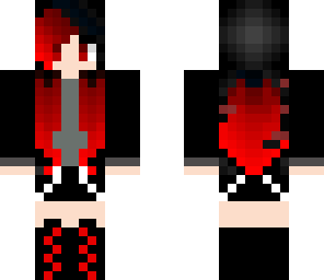red and black girl
