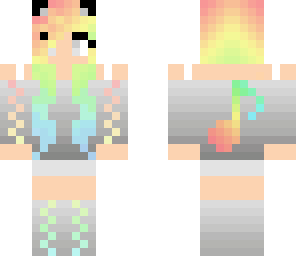 rainbow wolf girl