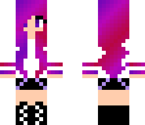 cute colored hair girl