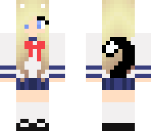 edited navy cat girl