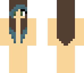 brunette and blue hair base