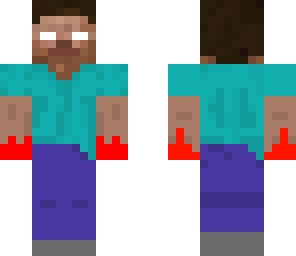 herobrine with blood hands