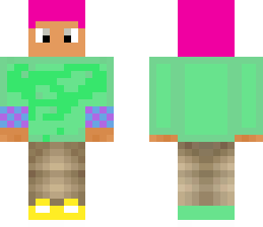pink hear man
