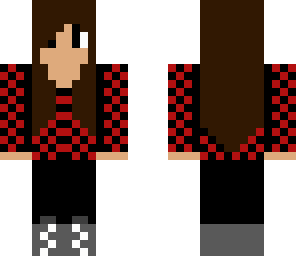 your worst nightmare red checkered girl