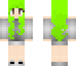 green haired girl 