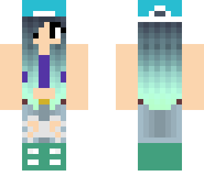 cute edited blue ombre girl