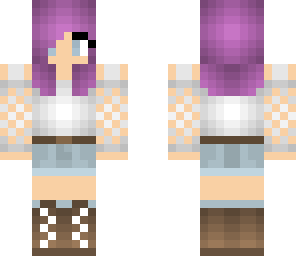 pretty girl purple hair