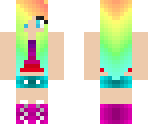 rainbow pink red cute girl