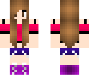 cute pink black purple girl