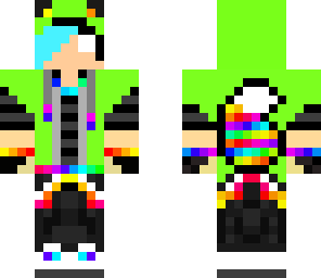 rainbow emo wolf teen