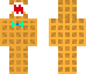 fiesty waffle with a bowtie