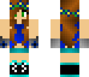 aphmau outift  also blue  plus flower piece