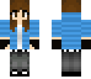 girl with blue jacket