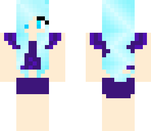 blue hair tankini