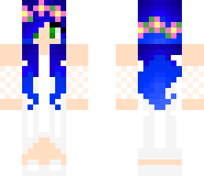 wedding girl with blue hair