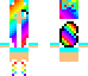 rainbow wolf girl