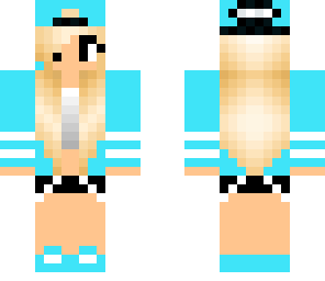 blue skater girl