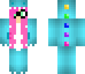 pink hair nerd dino