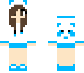 blue panda girl