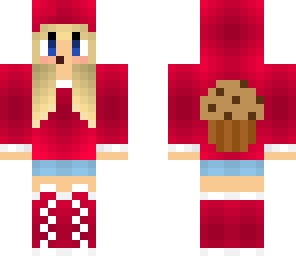 red cute mmd muffin girl